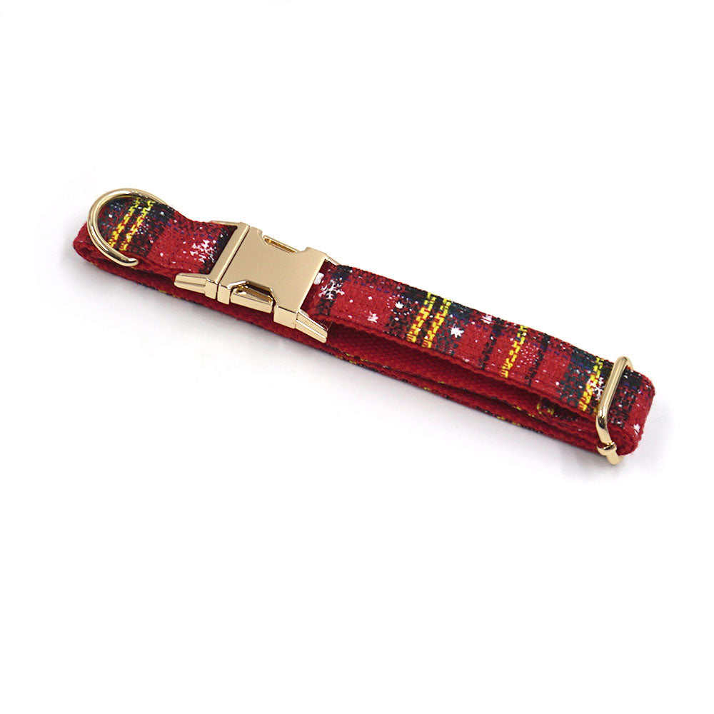 Pookies' Cozy Winter Plaid Dog Collar