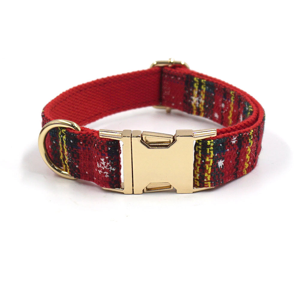 Pookies' Cozy Winter Plaid Dog Collar