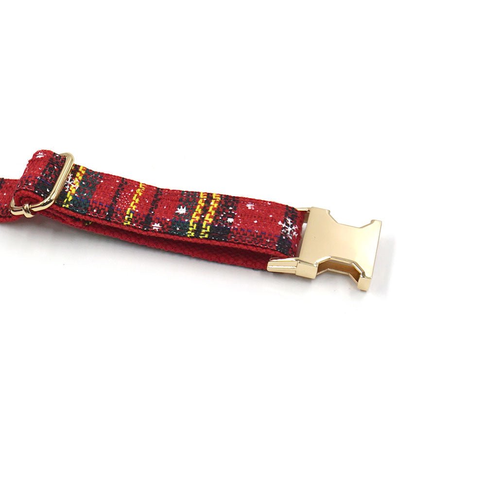 Pookies' Cozy Winter Plaid Dog Collar - Pookies